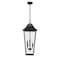 Z-Lite Gannon 3 Light Outdoor Chain Mount Ceiling Fixture, 12in. W x 27.5in. H, Black 5008CHXL-BK - alternate 7